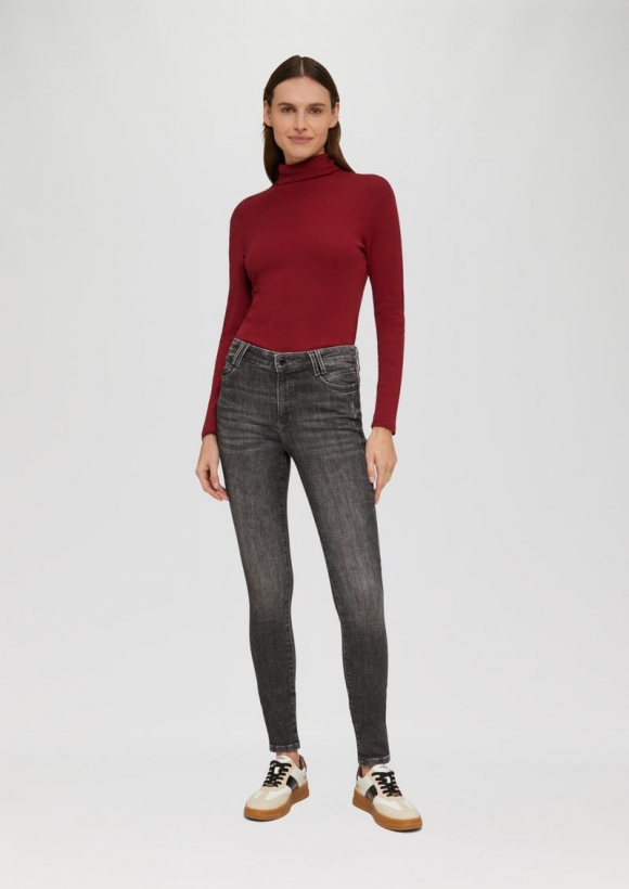 s.Oliver Jeans Izabell / Skinny Fit / Mid Rise / Skinny Leg - dunkelgrau