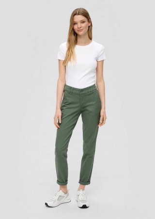 s.Oliver Regular: Chino aus Twill - tannengrün