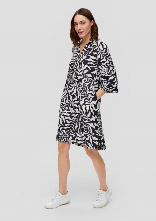 s.Oliver Blusenkleid aus Viskose - navy