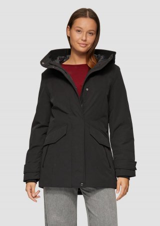 s.Oliver Sportive Jacke mit leichter Wattierung und Logo-Tape - schwarz
