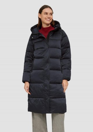 s.Oliver Puffermantel in Satin-Optik - navy