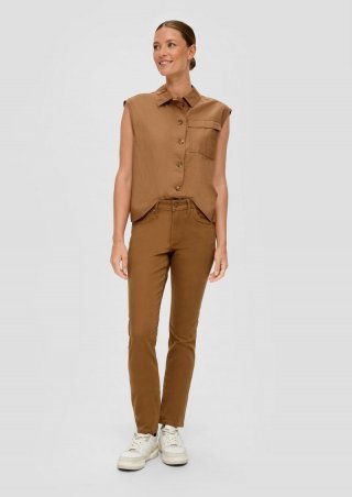 s.Oliver Jeans Betsy / Slim Fit / Mid Rise / Slim Leg - sandstein