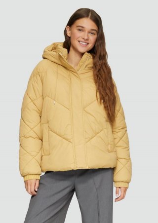 s.Oliver Wattierte Jacke mit Steppung und Kapuze - goldgelb