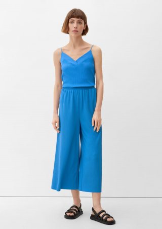 s.Oliver Regular: Culotte mit Plisséefalten - royalblau