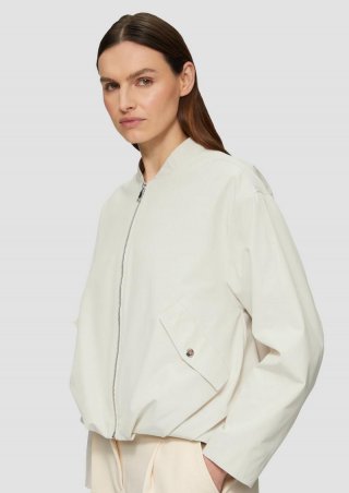 s.Oliver Blouson mit Raffungsdetails im Relaxed Fit - wollweiß