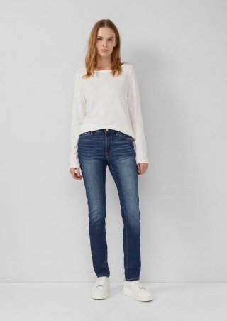 s.Oliver Jeans Betsy / Slim Fit / Mid Rise / Slim Leg / 5-Pocket-Form - blau