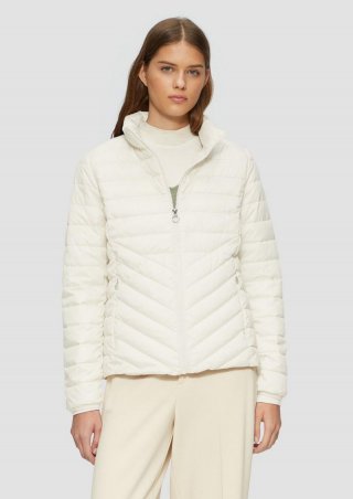 s.Oliver Leichte Steppjacke mit Stehkragen - wollweiß
