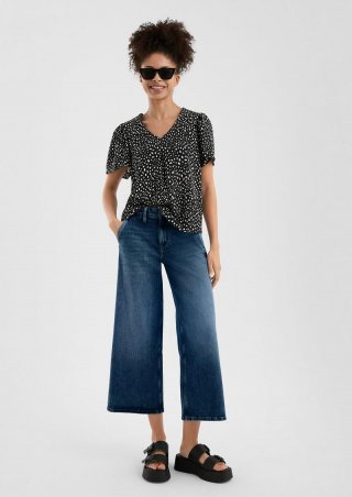 s.Oliver Jeans-Culotte Catie / Slim Fit / Mid Rise - dunkelblau