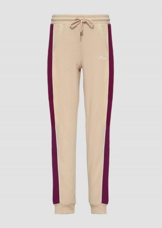 s.Oliver Sweathose mit Streifen-Detail - beige