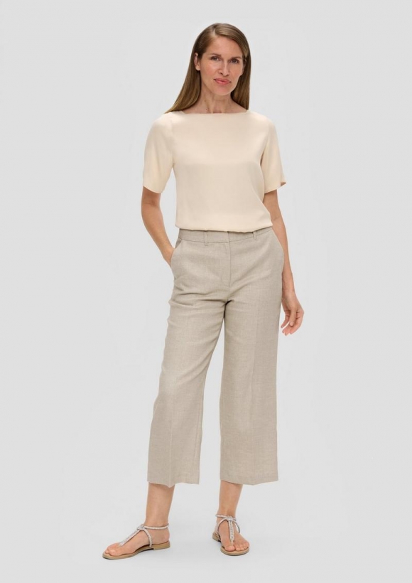 s.Oliver Culotte aus Leinenmix - beige