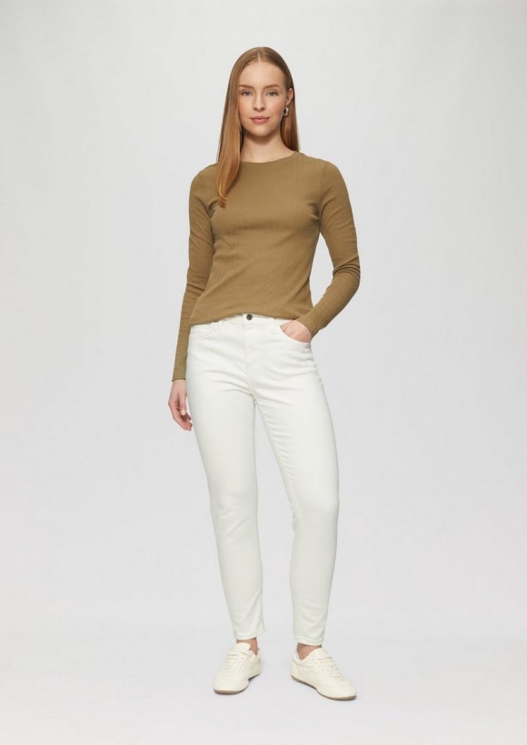 s.Oliver Ankle-Jeans Sadie / Skinny Fit / Mid Rise / Skinny Leg - ecru