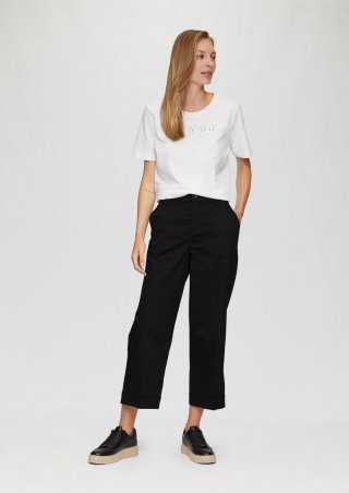 s.Oliver Culotte aus Baumwollstretch - schwarz