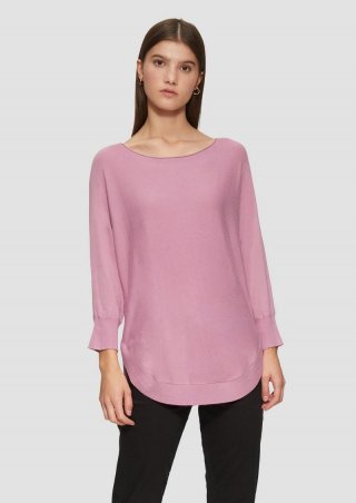 s.Oliver Strickpullover mit Fledermausärmeln - altrosa