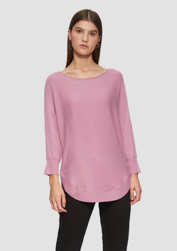 s.Oliver Strickpullover mit Fledermausärmeln - altrosa