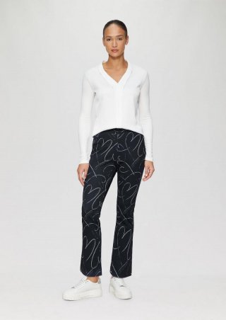 s.Oliver Ausgestellte Culotte mit Herz-Print - navy