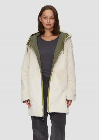 s.Oliver Wendbarer Parka mit Kunstfell - olivgrün