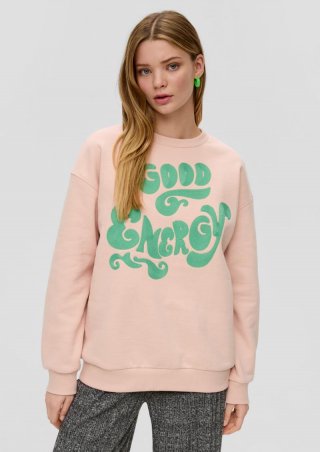 s.Oliver Sweatshirt mit Artwork - pfirsich