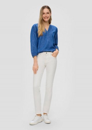 s.Oliver Jeans Betsy / Slim Fit / Mid Rise / Slim Leg - ecru