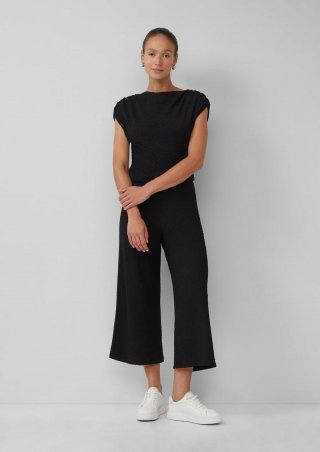 s.Oliver Strukturierte Culotte - schwarz