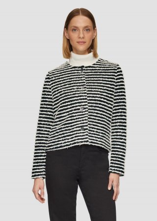 s.Oliver Jacke mit Musterstruktur - schwarz
