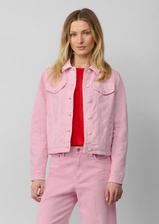 s.Oliver Elastische Jeansjacke mit seitlichen Eingrifftaschen - zartrosa