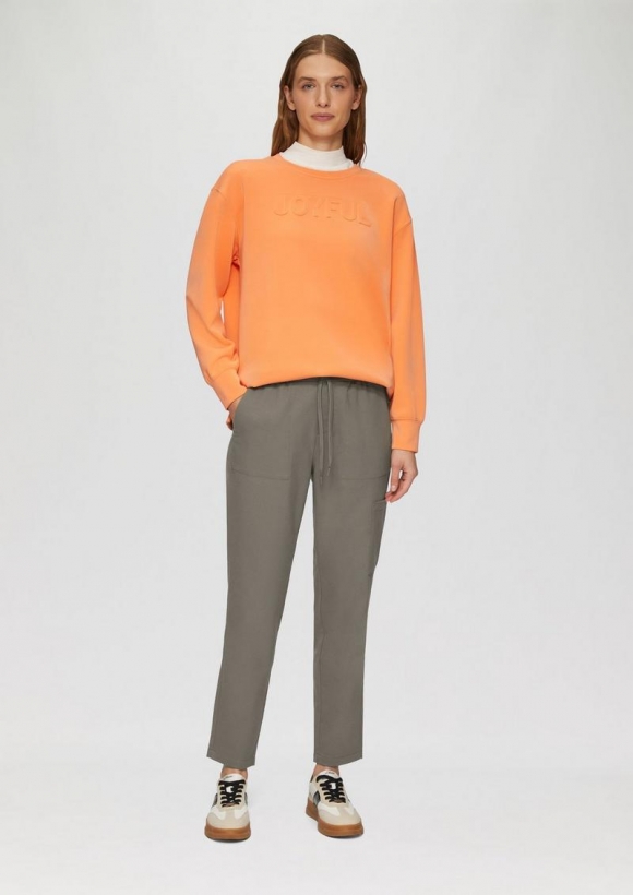 s.Oliver Twill-Hose mit Cargotasche und Elastikbund - karamell