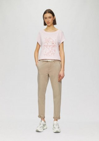 s.Oliver Chino mit geflochtenem Gürtel und Garment Dye - sandstein