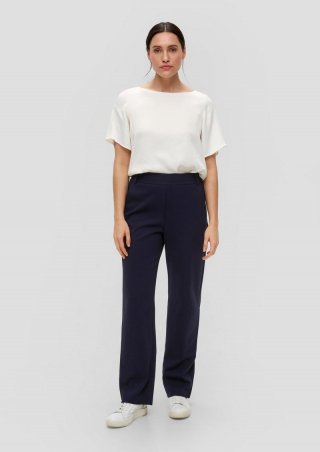 s.Oliver Straight Leg-Hose aus Viskosemix - navy