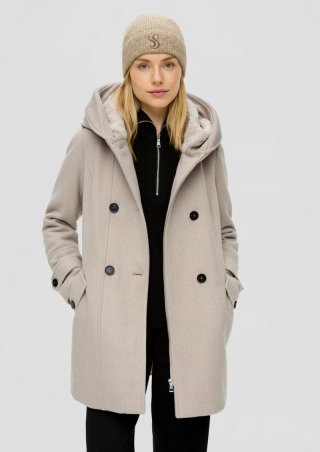 s.Oliver Mantel aus Wollmix - sandfarben