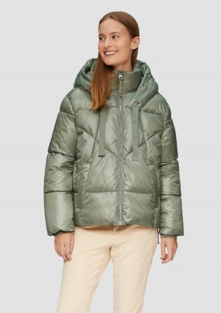 s.Oliver Lässige Pufferjacke mit Steppdetails - helles olivgrün