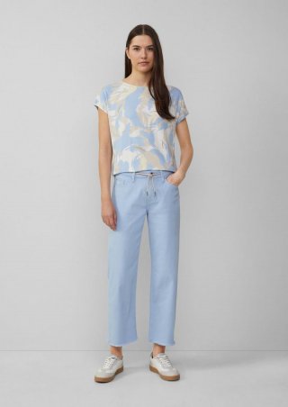 s.Oliver Cropped-Jeans Karolin / Regular Fit / Mid Rise / Straight Leg / offener Saum - blau