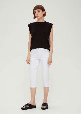 s.Oliver Ankle-Jeans Betsy / Slim Fit / Mid Rise / Slim Leg - weiß
