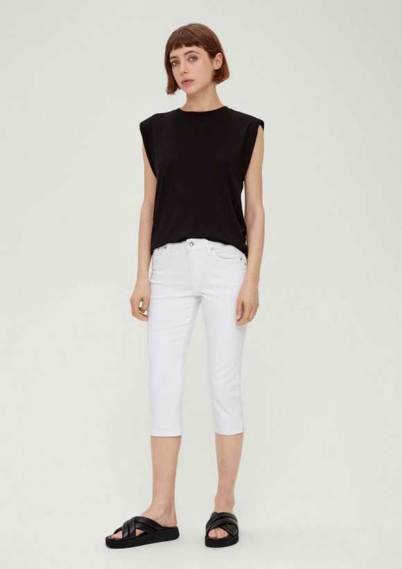 s.Oliver Ankle-Jeans Betsy / Slim Fit / Mid Rise / Slim Leg - weiß