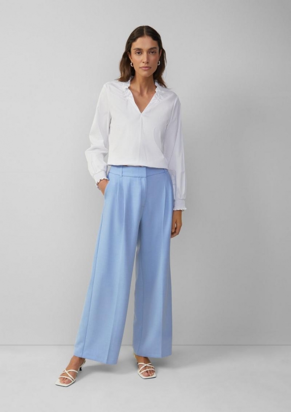 s.Oliver Hose mit Wide Leg und hohem Bund - himmelblau