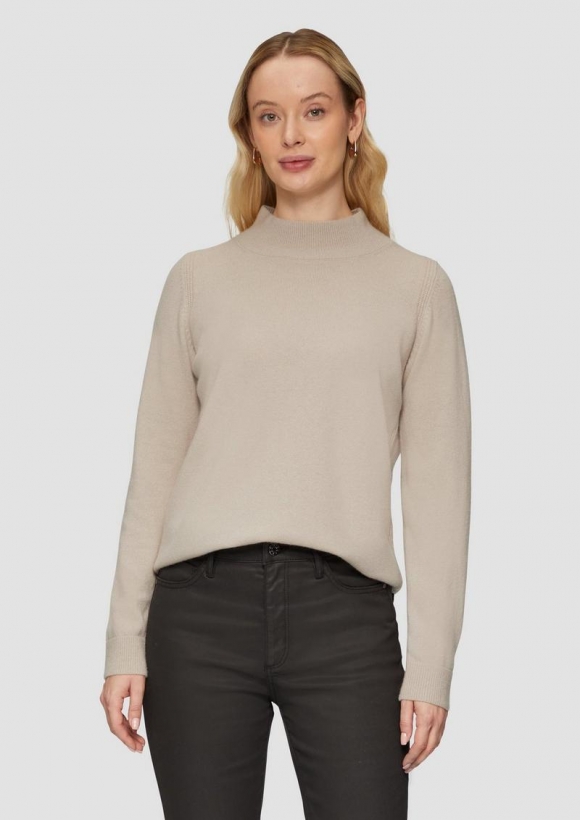 s.Oliver Strickpullover aus Kaschmirmix - beige