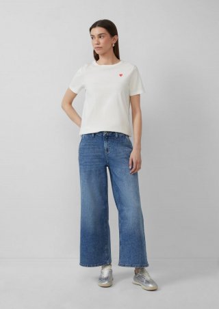 s.Oliver Culotte Catie / Slim Fit / Mid Rise / Wide Leg - blau