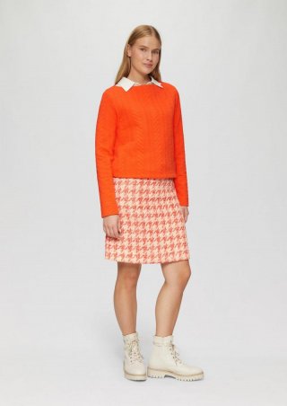 s.Oliver Bouclé-Rock mit leichtem Futter - orange