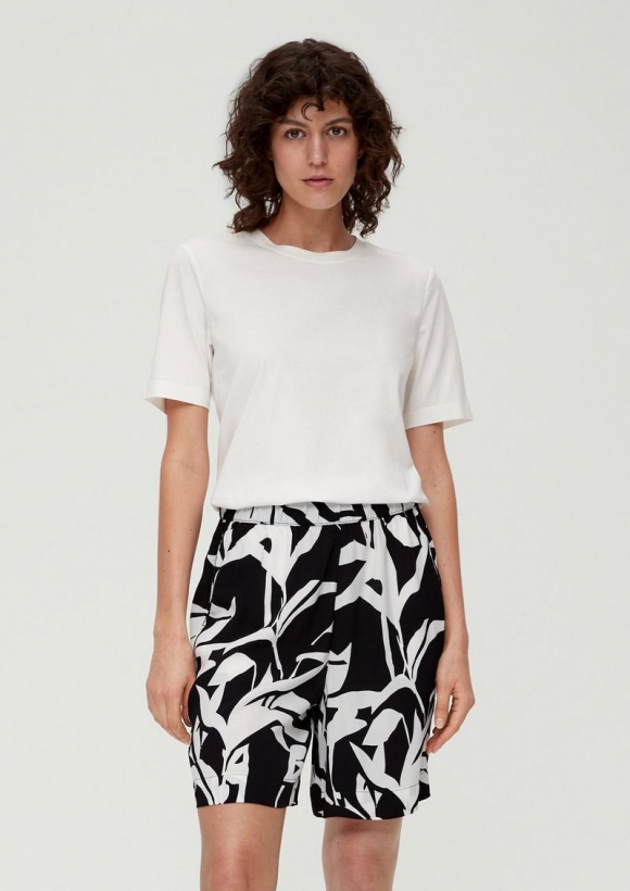 s.Oliver Loose: Shorts aus Viskose - schwarz