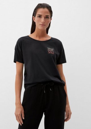 s.Oliver Nightwear Shirt - schwarz