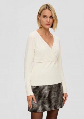 s.Oliver Pullover in Wickeloptik - natur
