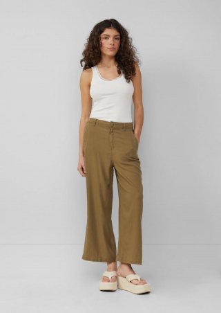 s.Oliver Culotte aus Leinenmix - tannengrün