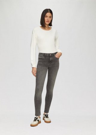 s.Oliver Jeans Izabell / Skinny Fit / Mid Rise / Skinny Leg - anthrazit