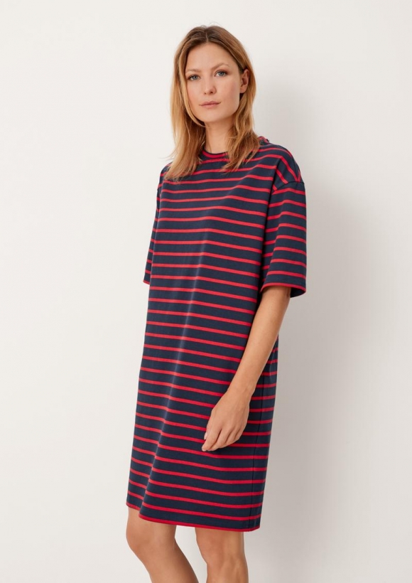 s.Oliver Sweatkleid mit Streifen - navy