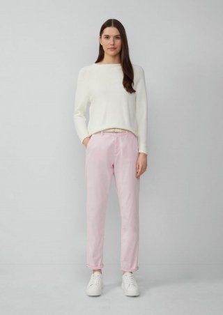 s.Oliver Chino mit geflochtenem Gürtel und Garment Dye - zartrosa