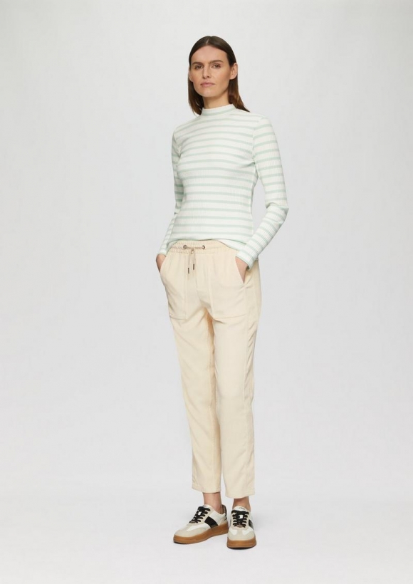 s.Oliver Jogpants aus Feincord mit Elastikbund - beige