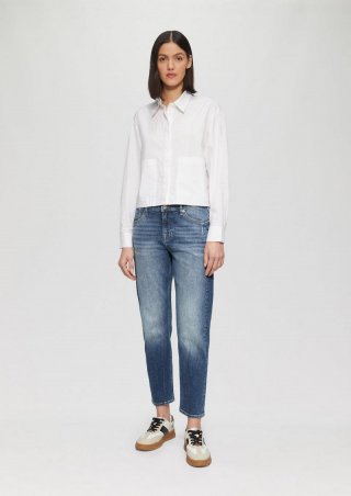 s.Oliver Ankle-Jeans Franciz / Boyfriend / Low Rise / Straight Leg - blau