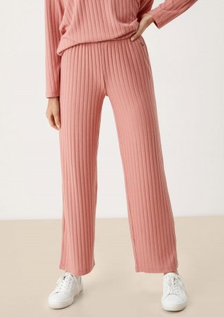s.Oliver Loungehose mit Rippstruktur - zartrosa