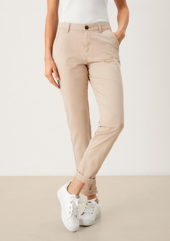 s.Oliver Regular Fit: Stretch-Chino - sandstein