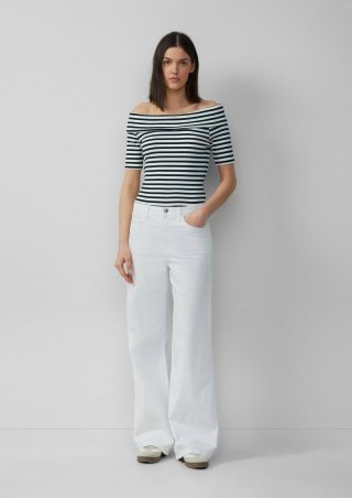 s.Oliver Jeans Suri / Regular Fit / High Rise / Wide Leg - weiß