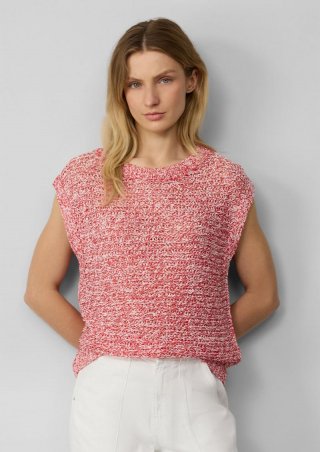 s.Oliver Relaxed-Fit-Pullunder aus Ajourstrick - preiselbeere